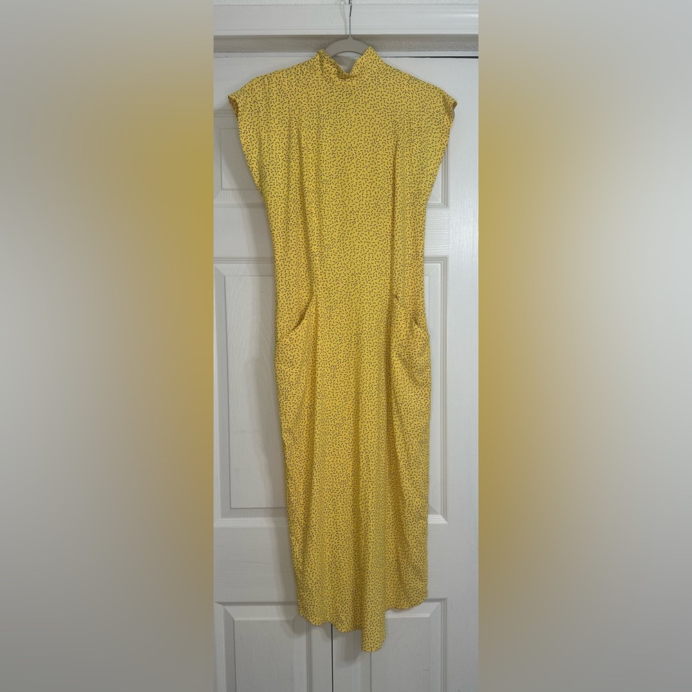 Vintage Yellow Polka Dot Dress